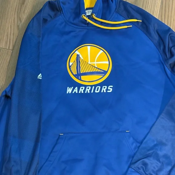 Majestic NBA Exclusive Collection Blue and Yellow Hoodie - Picture 3 of 5